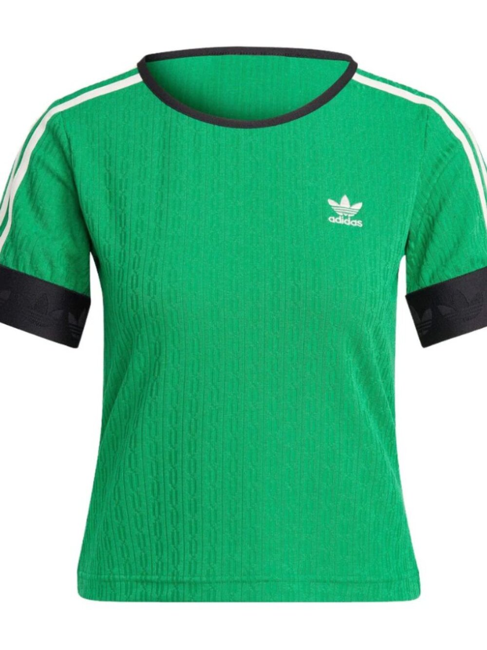 adidas 70s Knit Tee Vintage Style Retro T-Shirt | Green | Women's S